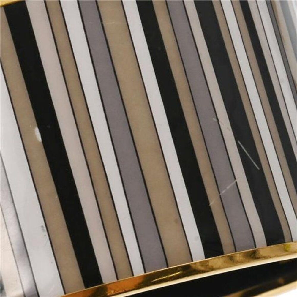 Hermes Enamel Tgm Striped Pattern Bangle - image 5